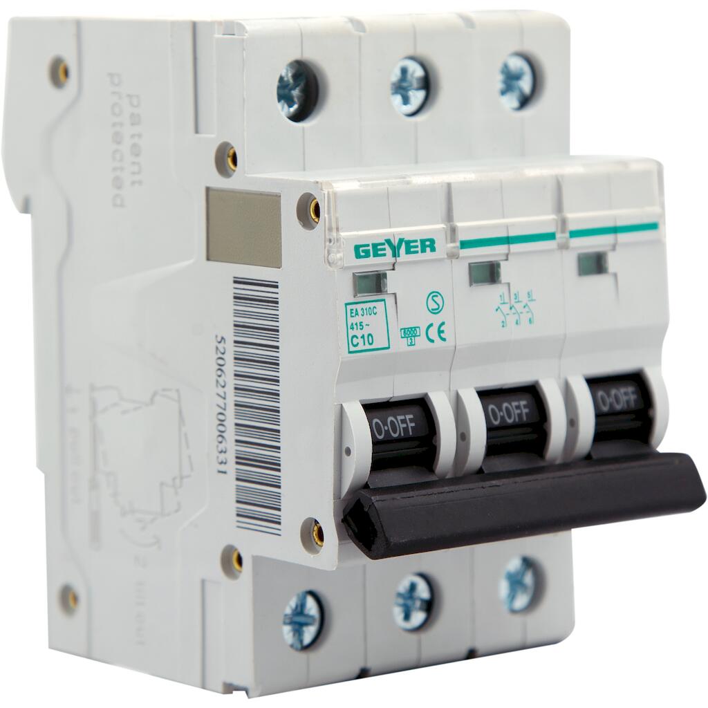 EA310C_4 Geyer Αυτόματη ασφάλεια 3P C 10A 6kA - Image 1