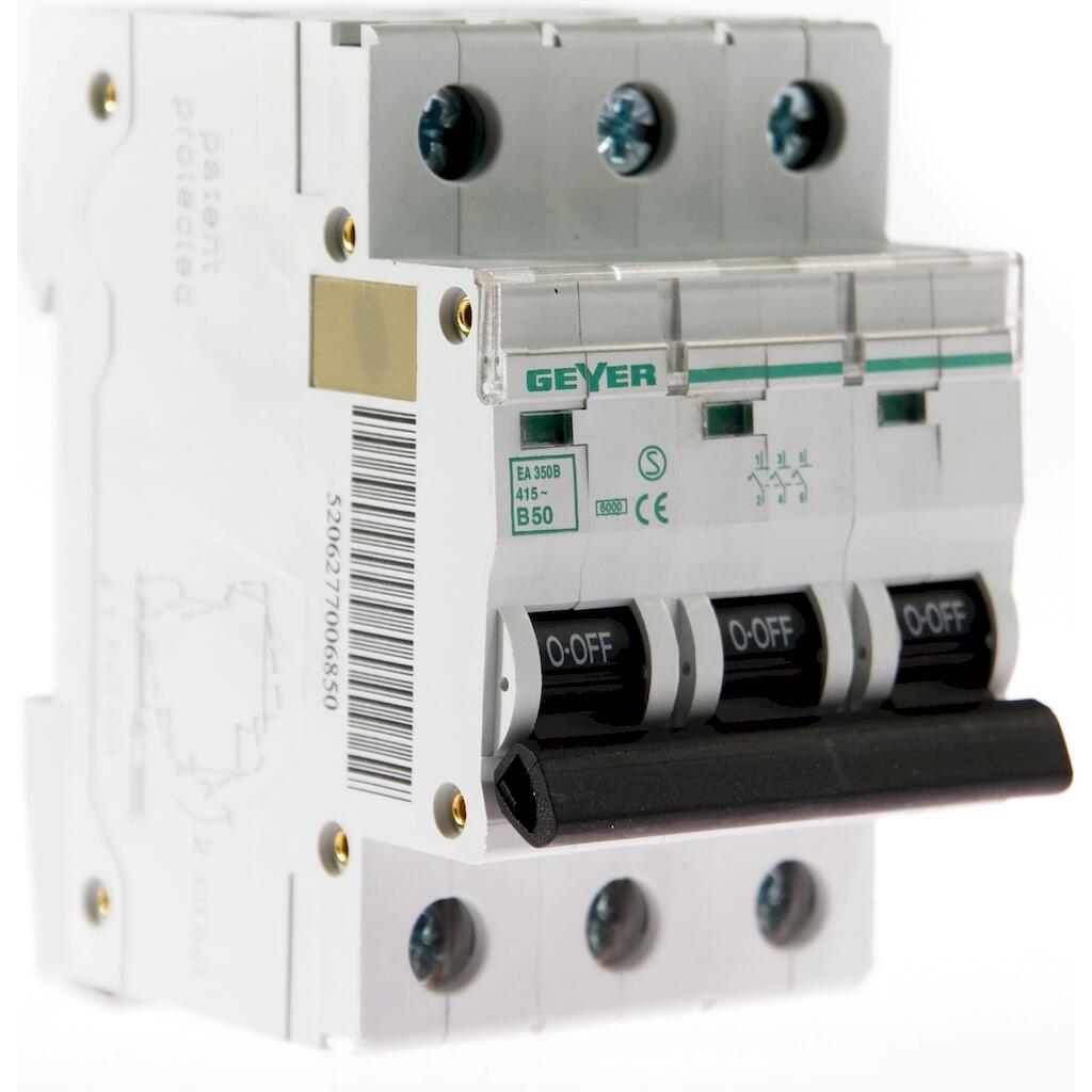 EA350B_4 Geyer Αυτόματη ασφάλεια 3P B 50A 6kA - Image 1