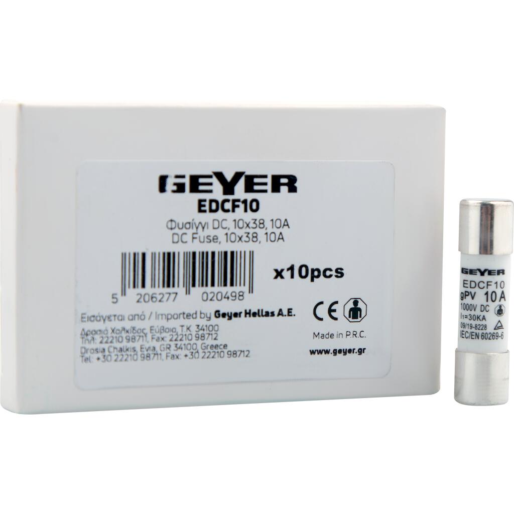 EDCF10_4 Geyer Ασφάλεια DC 10x38 10Α - Image 1