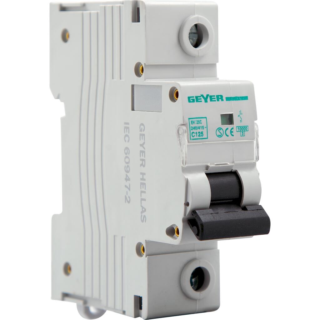 EH125C_4 Geyer Αυτόματη ασφάλεια 1P C 125A 10kA - Image 1