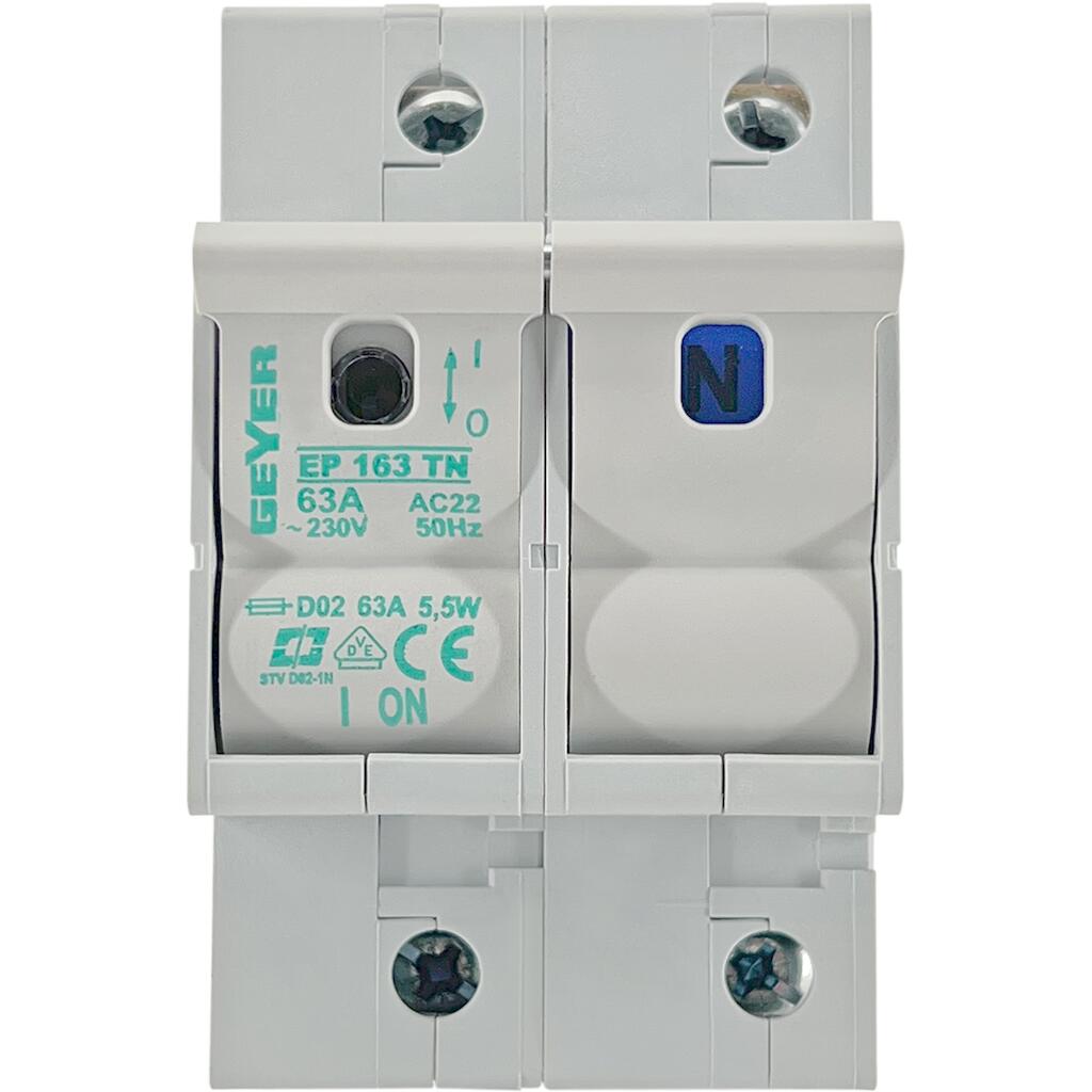 EP163TN_3 Geyer Ασφαλοδιακόπτης NEOZED D02 1P+N 63A - Image 1