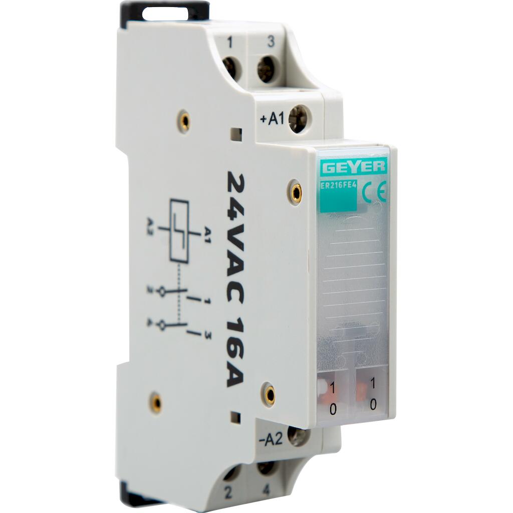 ER216FE4_4 Geyer Ρελέ καστάνιας 16A 24VAC 2NO 1M - Image 1