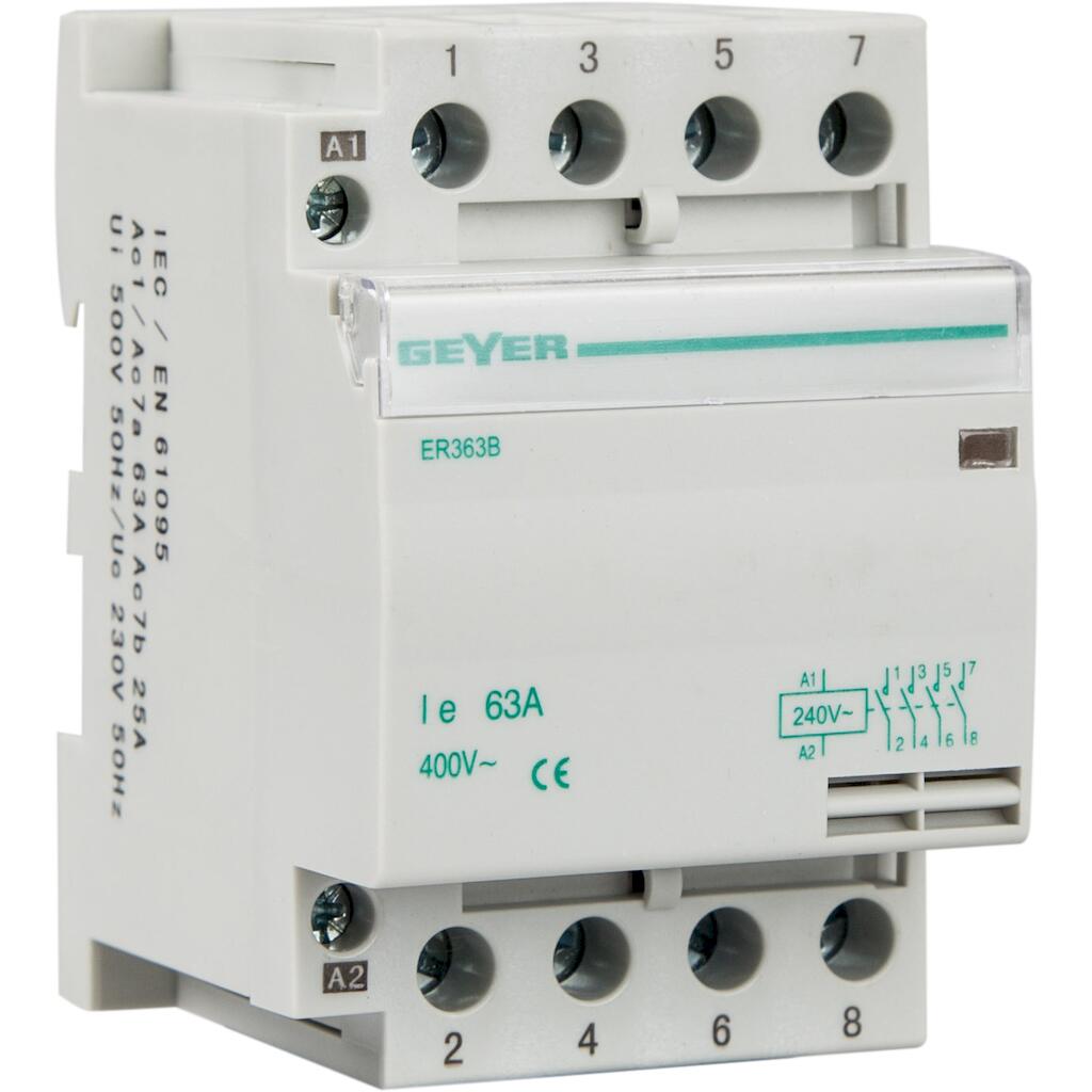 ER363B_4 Geyer Ρελέ θερμ/τών 63Α 230V AC 4NO 3M - Image 1