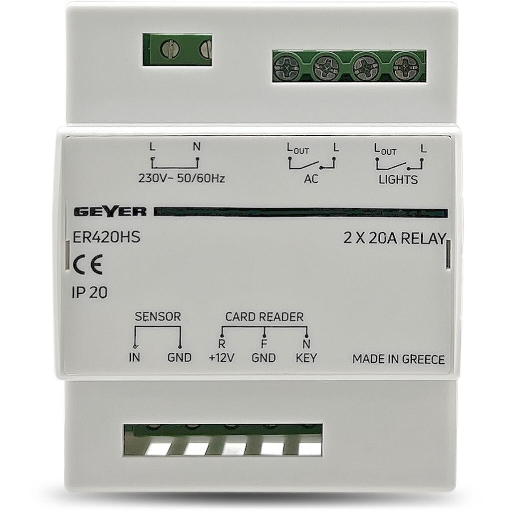 ER420HS_3 Geyer Ρελέ ξενοδοχείων ελέγχου φωτισμού και κλιματισμού 220-240V - Image 1