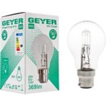Geyer Λάμπα Αλογόνου Κλασσική 28W B22 2700Κ 369lm