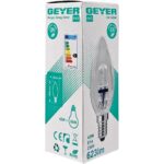 Geyer Λάμπα Αλογόνου Κερί C37 42W E14 2700Κ 623lm