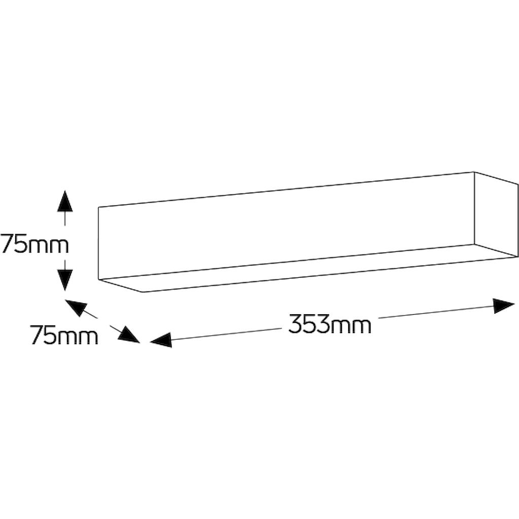 FGA35375U_1 Geyer Γύψινη απλίκα Recta Up L353 2xG9 363x75mm - Image 1