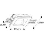 Geyer Γύψινοτ τετράγωνο steplight 1xGU10 120x120mm