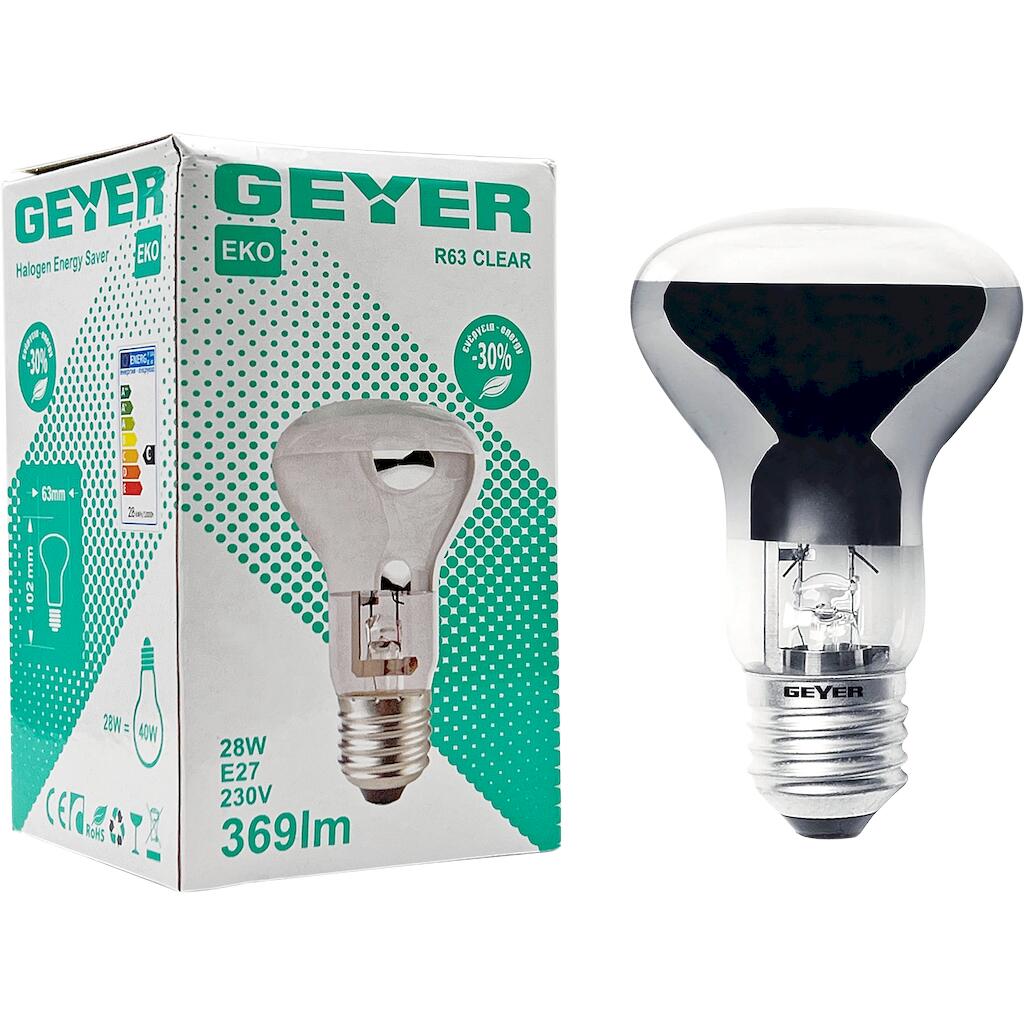 FK2728_2 Geyer Λάμπα Αλογόνου R63 28W E27 2700Κ 369lm - Image 1