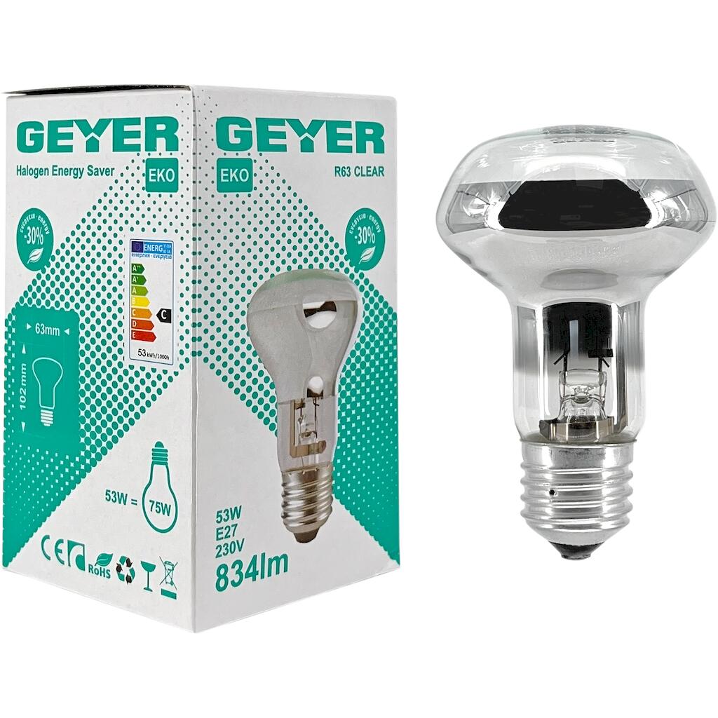 FK2753_2 Geyer Λάμπα Αλογόνου R63 53W E27 2700Κ 834lm - Image 1
