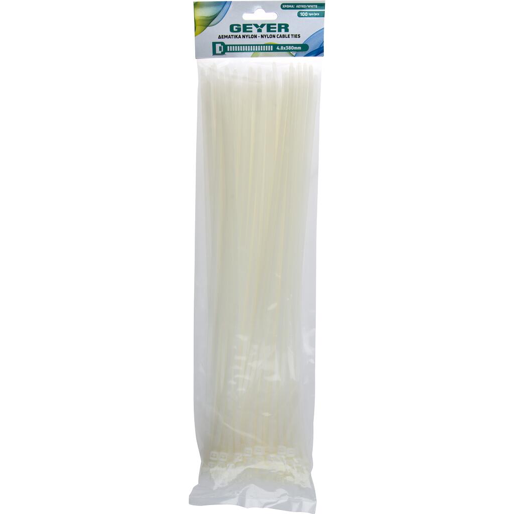 G4.8CT380W_3 Geyer Δεματικά 4.8x380mm λευκά (100τμχ) - Image 1