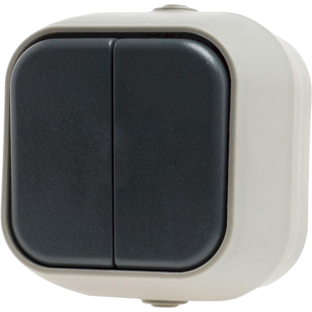 H2-B220M_4 Geyer Διακόπτης 2πλός A/R εξωτερικός γκρι IP54 - Image 1