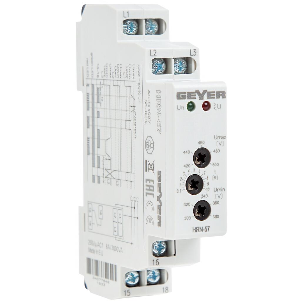 HRN-57_4 Geyer Επιτηρητής τάσης 3Φ 3x400V 1M - Image 1