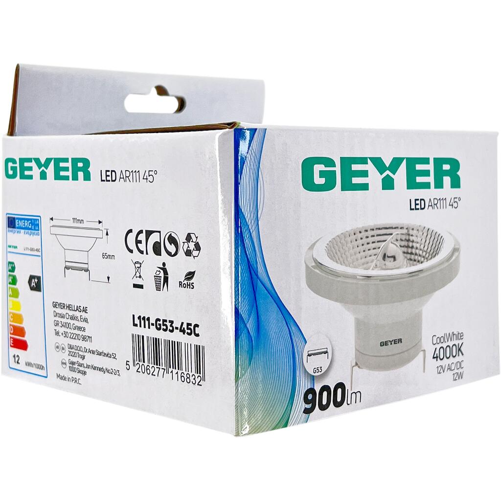 L111-G53-45C_3 Geyer Λάμπα LED AR111 12W G53 4000K 760lm 45° 12V AC/DC - Image 1