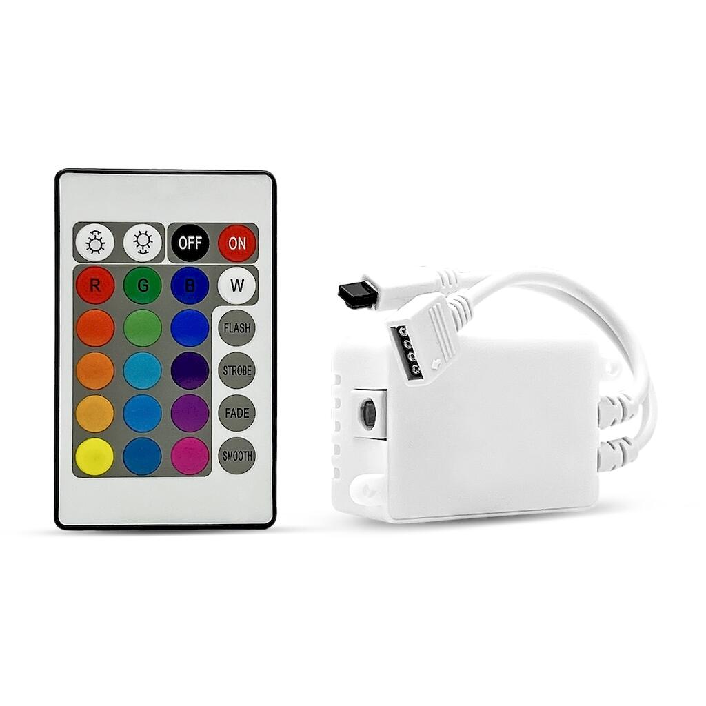L24KIR1272_4 Geyer Infrared aluminium shell 24-key RGB controller 12V/216W-24V/432W - Image 1