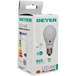 Geyer Λάμπα LED Κλασική A60 9W E27 4000K 840lm με Sensor Ημέρα/Νύχτα
