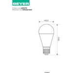 Geyer Λάμπα LED Premium Κλασική A60 16W E27 6500K 1700lm