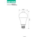 Geyer Λάμπα LED Κλασική A65 11W E27 3000K 1050lm με αισθητήρα κίνησης - Image 4