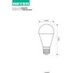 Geyer Λάμπα LED Premium Κλασική A60 16W E27 3000K 1600lm - Image 3