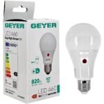 Geyer Λάμπα LED Κλασική A60 9W E27 3000K 820lm με Sensor Ημέρα/Νύχτα
