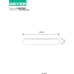 Geyer Φωτιστικό LED οροφής επίτοιχο 25W 3000K 1850lm μαύρο