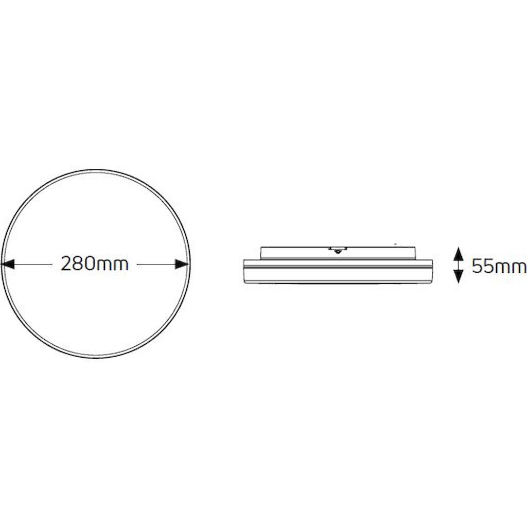 LCL220W15_1 Geyer Απλίκα LED 15W 3000K 1250lm Φ220 IP65 - Image 1