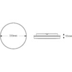 Geyer Απλίκα LED 24W 3000K 2050lm Φ330 IP65