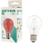 Geyer Λάμπα LED Color A60 4W E27 κόκκινo 60lm