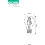 Geyer Λάμπα LED Κλασική Filament A60 4W E27 2700K 470lm - Image 2