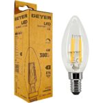 Geyer Λάμπα LED Κερί Filament C35 4W E14 4000K 380lm dim