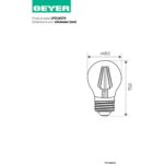 Geyer Λάμπα LED Σφαιρική Filament G45 4W E27 2700K 470lm - Image 3