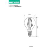 Geyer Λάμπα LED Σφαιρική Filament matt G45 4W E14 4000K 400lm - Image 3