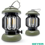Geyer Επαναφορτιζόμενος LED Φακός φανάρι 3W 16SM LED + 3W FILAMENT