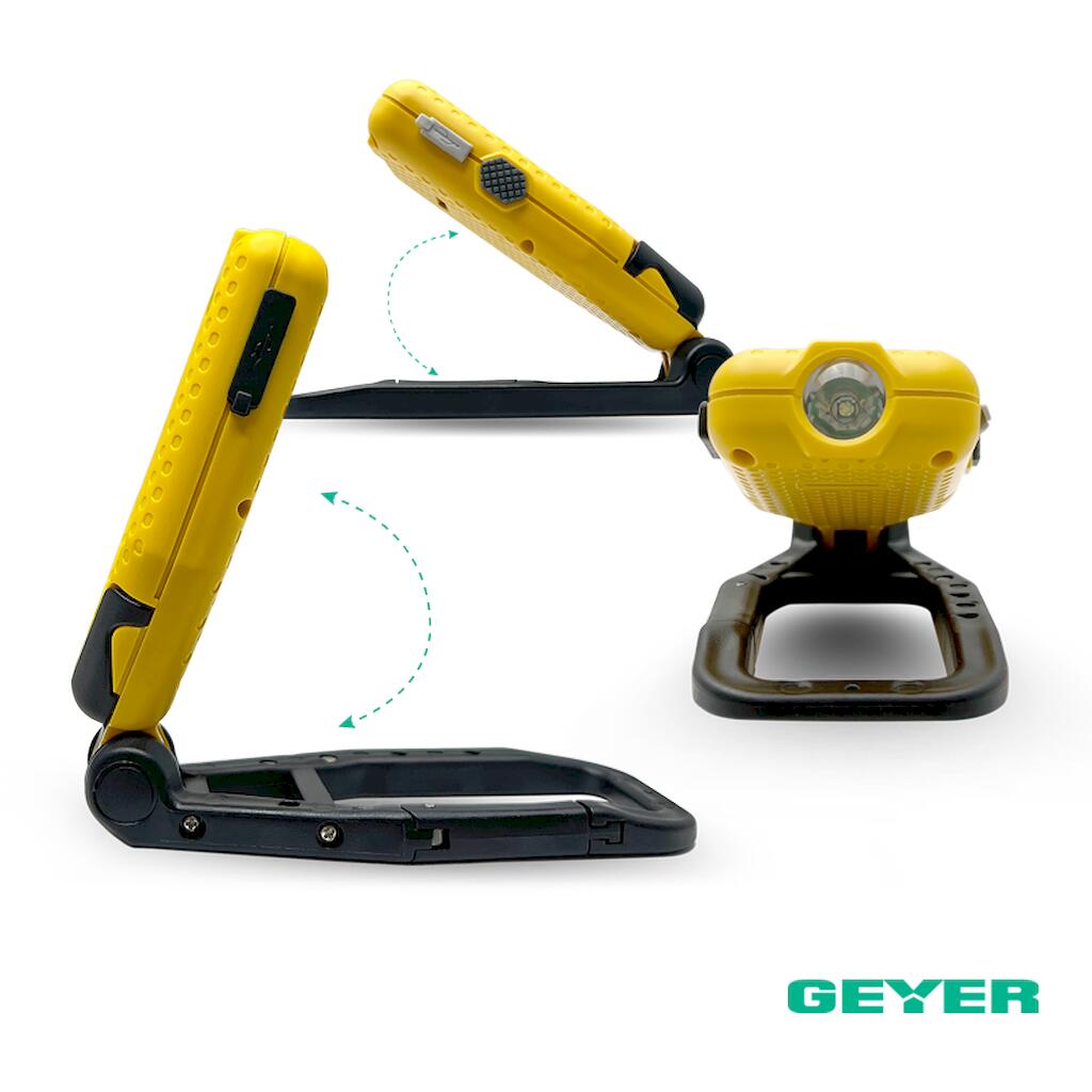 LFK-WL0029_3 Geyer Επαναφορτιζόμενος LED Φακός εργασίας 3W COB + 3W XPE - Image 1