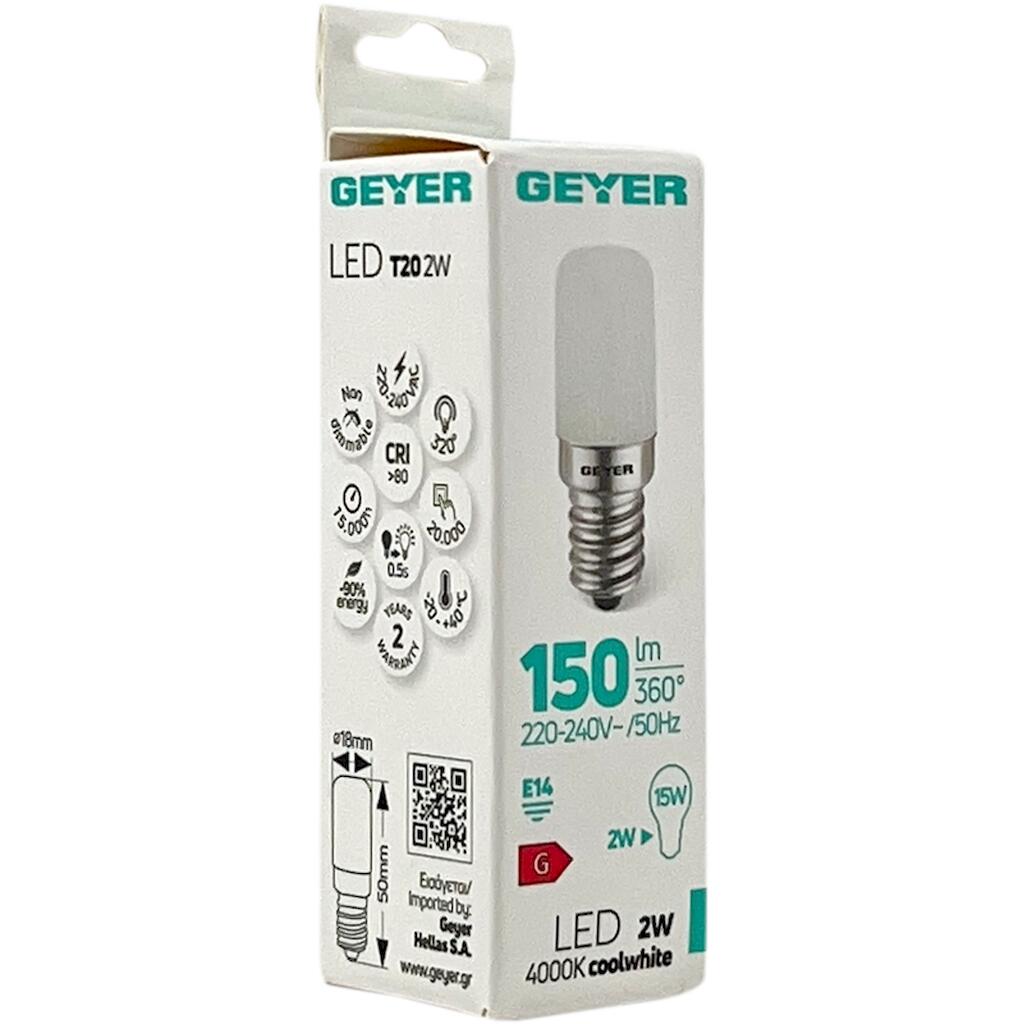 LFR2-C_3 Geyer Λάμπα LED T20 2W E14 4000K 150lm - Image 1
