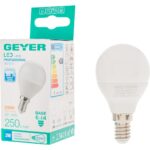 Geyer Λάμπα LED Σφαιρική G45 3W Ε14 3000K 250lm
