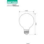 Geyer Λάμπα LED Γλόμπος G95 12W E27 6500K 1200lm - Image 2