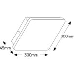Geyer Γύψινη απλίκα LED 18W 3000K 300x300mm