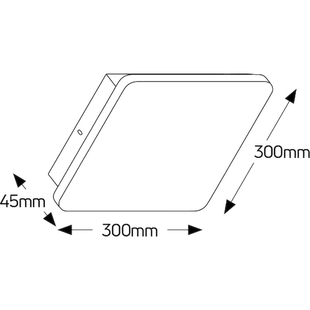 LGS300W_1 Geyer Γύψινη απλίκα LED 18W 3000K 300x300mm - Image 1