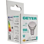 Geyer Λάμπα LED PAR16 Glass 4.9W GU10 3000K 550lm 120° - Image 2