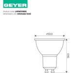 Geyer Λάμπα LED PAR16 6W GU10 3000K 445lm 38° dim - Image 2
