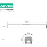 Geyer Φωτιστικό γραμμικό LED 200W 4000K 26000LM 1130mm
