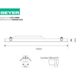 Geyer Φωτιστικό LED Line 40W 4000K 4200lm 1.2m μαύρο