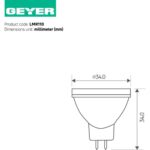 Geyer Λάμπα LED MR11 Glass 2W GU4 6500K 160lm 12V - Image 2