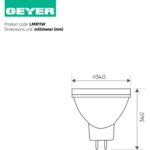 Geyer Λάμπα LED MR11 Glass 2W GU4 3000K 150lm 12V - Image 4