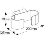 Geyer Απλίκα LED  6W 320LM 3000K 200x70 IP54 λευκό - Image 2