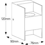 Geyer Απλίκα LED  6W 3000K 250lm 76x120 IP54 - Image 2