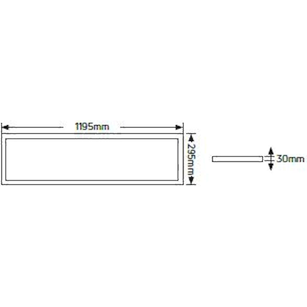 LP13BLD5.UGR_1 Geyer LED Panel Avra 120x30 40W 6500K 4000lm UGR<19 - Image 1