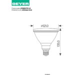 Geyer Λάμπα LED PAR38 15W E27 πράσινo 42V AC/DC IP65 - Image 3