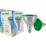 Geyer Λάμπα LED PAR38 15W E27 πράσινo 42V AC/DC IP65